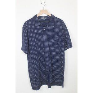 Polo Ralph Lauren Polo Shirt Mens XL Blue Polka Dot Navy Polo